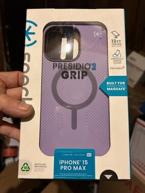 speck Presidio2 Grip MagSafe Case for iPhone 15 Pro Max - Lavender Purple